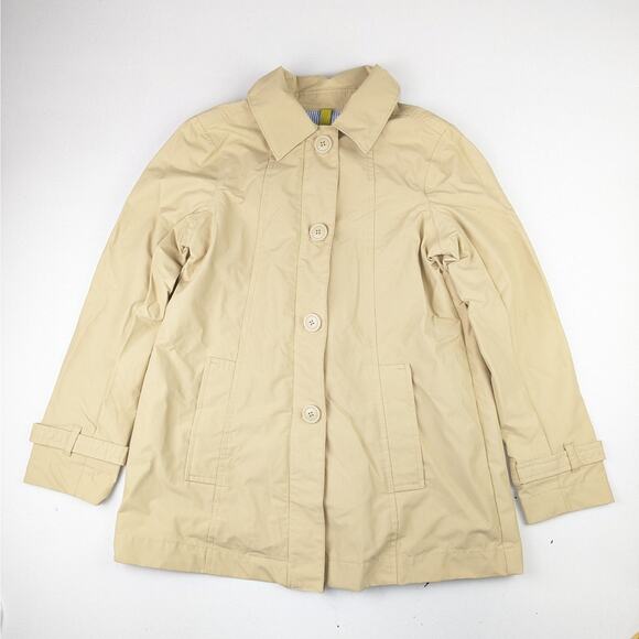 Lands' End Khaki Trench Coat - Picture 1 of 5